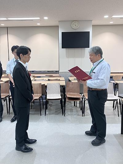 卒業研究中間発表会 優秀発表者表彰式