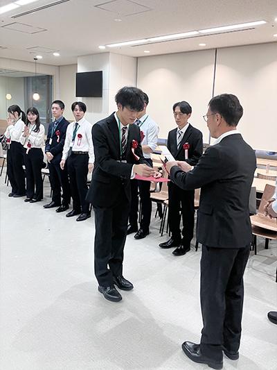 卒業研究中間発表会 優秀発表者表彰式